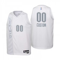 Oklahoma City Thunder Custom Youth Nike White 2021/22 Swingman Jersey - City Edition