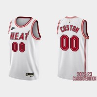 Miami Heat Custom White Men's Nike NBA 2022-23 Classic Edition Jersey