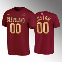 Cleveland Cavaliers Custom Men's Wine Nike NBA 2022-23 Icon Edition T-Shirt