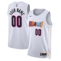 Miami Heat Custom Unisex Nike White 2022-23 Swingman Jersey - City Edition