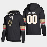 Vegas Golden Knights Personalized Lace-Up Pullover Hoodie Black