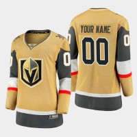 Vegas Golden Knights Custom Women's 2020-21 Player Alternate Stitched NHL Jersey Gold