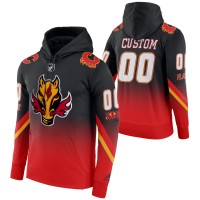 Calgary Flames Custom Adidas Reverse Retro Pullover Hoodie Black