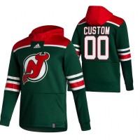 New Jersey Devils Custom Adidas Reverse Retro Pullover Hoodie Green