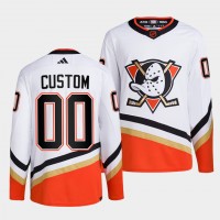 Anaheim Ducks Custom Men's adidas Reverse Retro 2.0 Authentic Player Jersey - White