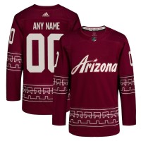 Arizona Coyotes Custom Men's adidas Garnet Alternate 2022-23 Primegreen Authentic Pro Jersey