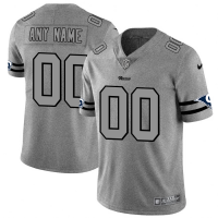 Los Angeles Rams Custom Men's Nike Gray Gridiron II Vapor Untouchable Limited NFL Jersey