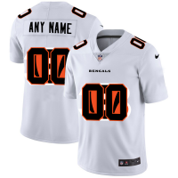 Cincinnati Bengals Custom White Men's Nike Team Logo Dual Overlap Limited NFL Jersey