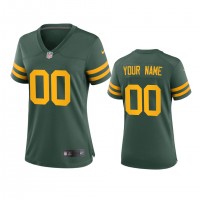Green Bay Packers Custom Women's Nike Alternate Game Player NFL Jersey - Green