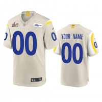 Los Angeles Rams Custom Super Bowl LVI Patch Nike Game NFL Jersey - Bone