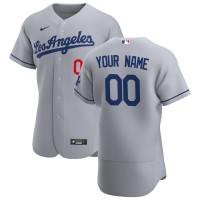 Los Angeles Dodgers Custom Men's Nike Gray Road 2020 Authentic Team MLB Jersey