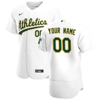 Oakland Athletics Custom Men's Nike White Home 2020 Authentic Player MLB Jersey