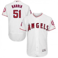 Los Angeles Angels of Anaheim #51 Jaime Barria White Flexbase Authentic Collection Stitched MLB Jersey