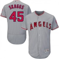 Los Angeles Angels of Anaheim #45 Tyler Skaggs Grey Flexbase Authentic Collection Stitched MLB Jersey