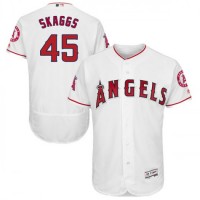 Los Angeles Angels of Anaheim #45 Tyler Skaggs White Flexbase Authentic Collection Stitched MLB Jersey