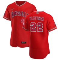Los Angeles Los Angeles Angels #22 David Fletcher Men's Nike Red Alternate 2020 Authentic Player MLB Jersey