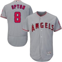 Los Angeles Angels of Anaheim #8 Justin Upton Grey Flexbase Authentic Collection Stitched MLB Jersey