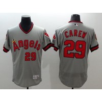 Los Angeles Angels of Anaheim #29 Rod Carew Grey Flexbase Authentic Collection Cooperstown Stitched MLB Jersey