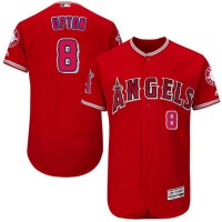 Los Angeles Angels of Anaheim #8 Justin Upton Red Flexbase Authentic Collection Stitched MLB Jersey