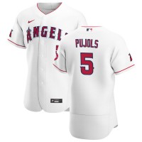 Los Angeles Los Angeles Angels #5 Albert Pujols Men's Nike White Home 2020 Authentic Player MLB Jersey