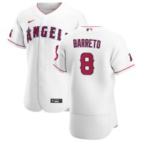 Los Angeles Los Angeles Angels #8 Franklin Barreto Men's Nike White Home 2020 Authentic Player MLB Jersey