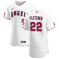 Los Angeles Los Angeles Angels #22 David Fletcher Men's Nike White Home 2020 Authentic Player MLB Jersey
