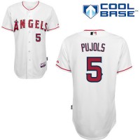 Los Angeles Angels of Anaheim #5 Albert Pujols White Cool Base Stitched MLB Jersey