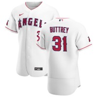 Los Angeles Los Angeles Angels #31 Ty Buttrey Men's Nike White Home 2020 Authentic Player MLB Jersey