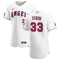 Los Angeles Los Angeles Angels #33 Max Stassi Men's Nike White Home 2020 Authentic Player MLB Jersey
