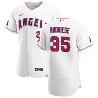 Los Angeles Los Angeles Angels #35 Matt Andriese Men's Nike White Home 2020 Authentic Player MLB Jersey