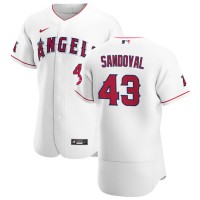 Los Angeles Los Angeles Angels #43 Patrick Sandoval Men's Nike White Home 2020 Authentic Player MLB Jersey