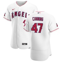 Los Angeles Los Angeles Angels #47 Griffin Canning Men's Nike White Home 2020 Authentic Player MLB Jersey