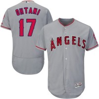 Los Angeles Angels of Anaheim #17 Shohei Ohtani Grey Flexbase Authentic Collection Stitched MLB Jersey