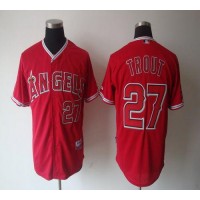 Los Angeles Angels of Anaheim #27 Mike Trout Red Cool Base Stitched MLB Jersey