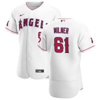 Los Angeles Los Angeles Angels #61 Hoby Milner Men's Nike White Home 2020 Authentic Player MLB Jersey