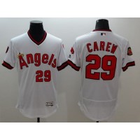 Los Angeles Angels of Anaheim #29 Rod Carew White Flexbase Authentic Collection Cooperstown Stitched MLB Jersey