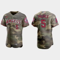 Los Angeles Los Angeles Angels #5 Albert Pujols Men's Nike 2021 Armed Forces Day Authentic MLB Jersey -Camo