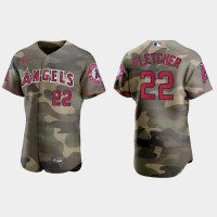 Los Angeles Los Angeles Angels #22 David Fletcher Men's Nike 2021 Armed Forces Day Authentic MLB Jersey -Camo