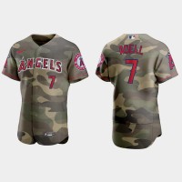 Los Angeles Los Angeles Angels #7 Jo Adell Men's Nike 2021 Armed Forces Day Authentic MLB Jersey -Camo