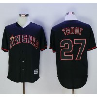 Los Angeles Angels of Anaheim #27 Mike Trout Black New Cool Base Fashion Stitched MLB Jersey