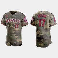 Los Angeles Los Angeles Angels #17 Shohei Ohtani Men's Nike 2021 Armed Forces Day Authentic MLB Jersey -Camo