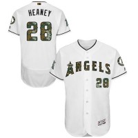 Los Angeles Angels of Anaheim #28 Andrew Heaney White Flexbase Authentic Collection Memorial Day Stitched MLB Jersey