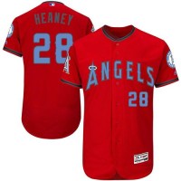 Los Angeles Angels of Anaheim #28 Andrew Heaney Red Flexbase Authentic Collection Father's Day Stitched MLB Jersey