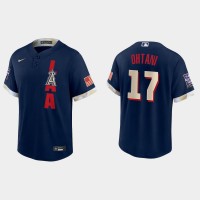 Los Angeles Los Angeles Angels #17 Shohei Ohtani 2021 Mlb All Star Game Fan's Version Navy Jersey