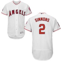 Los Angeles Angels of Anaheim #2 Andrelton Simmons White Flexbase Authentic Collection Stitched MLB Jersey