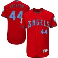 Los Angeles Angels of Anaheim #44 Reggie Jackson Red Flexbase Authentic Collection Father's Day Stitched MLB Jersey