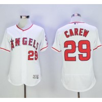 Los Angeles Angels of Anaheim #29 Rod Carew White Flexbase Authentic Collection Stitched MLB Jersey