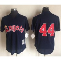 Mitchell And Ness 1984 Los Angeles Angels of Anaheim #44 Reggie Jackson Navy Blue Throwback Stitched MLB Jersey