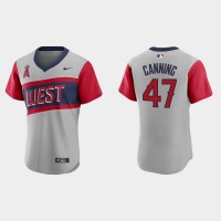 Los Angeles Los Angeles Angels #47 Griffin Canning Men's Nike Gray 2021 Little League Classic Authentic MLB Jersey