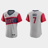 Los Angeles Los Angeles Angels #7 Jo Adell Men's Nike Gray 2021 Little League Classic Authentic MLB Jersey